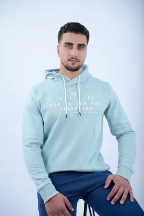 Tom Tailor Aqua Hoodie With Logo Front Design