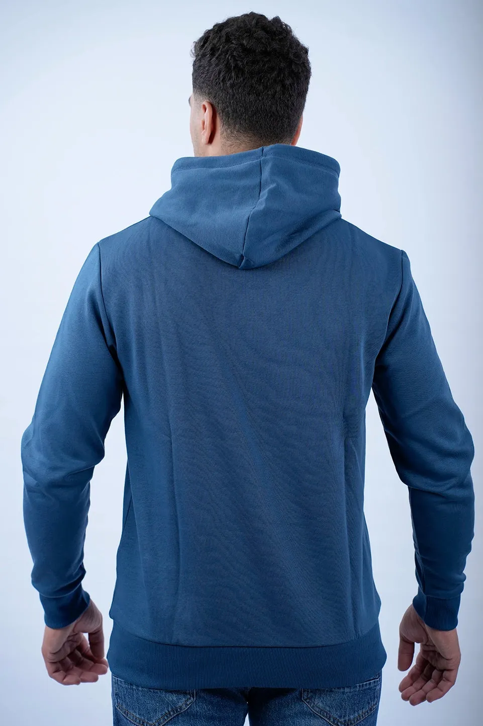 Tom Tailor Blue Hoodie With Logo Front Design