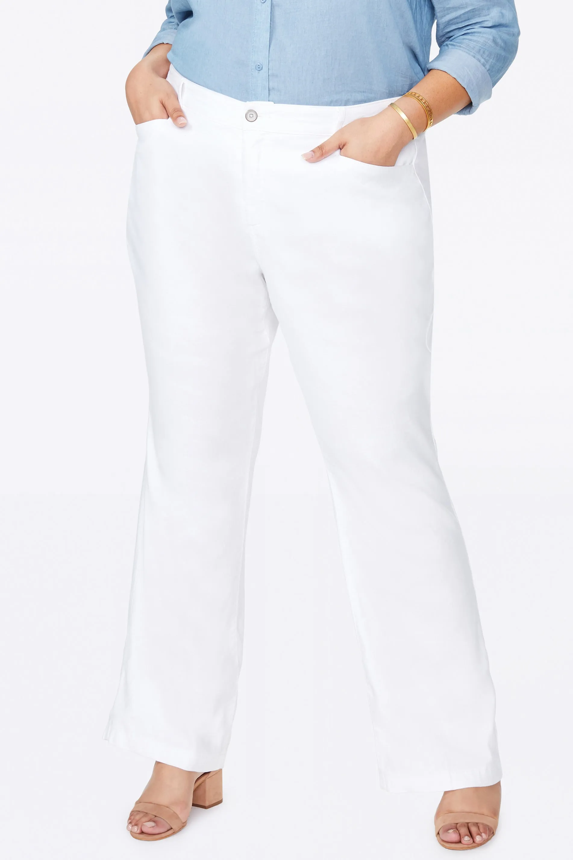 Trouser Pants In Plus Size - Optic White