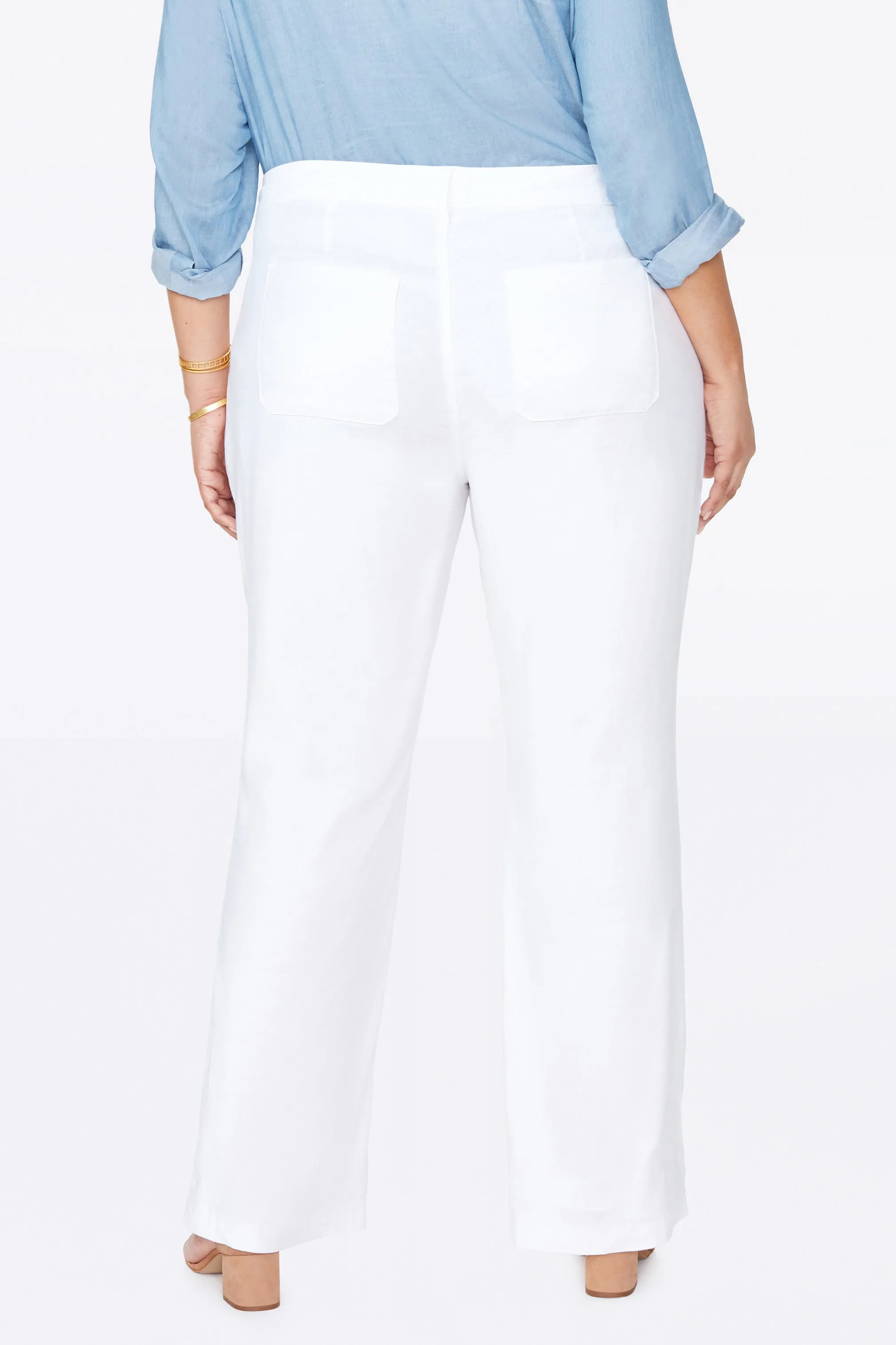 Trouser Pants In Plus Size - Optic White