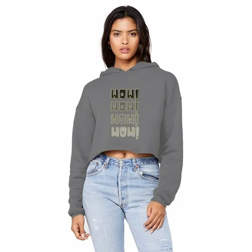 Uniquely You Womens Hoodie - Raw Edge Cropped Hooded Shirt - Graphic /