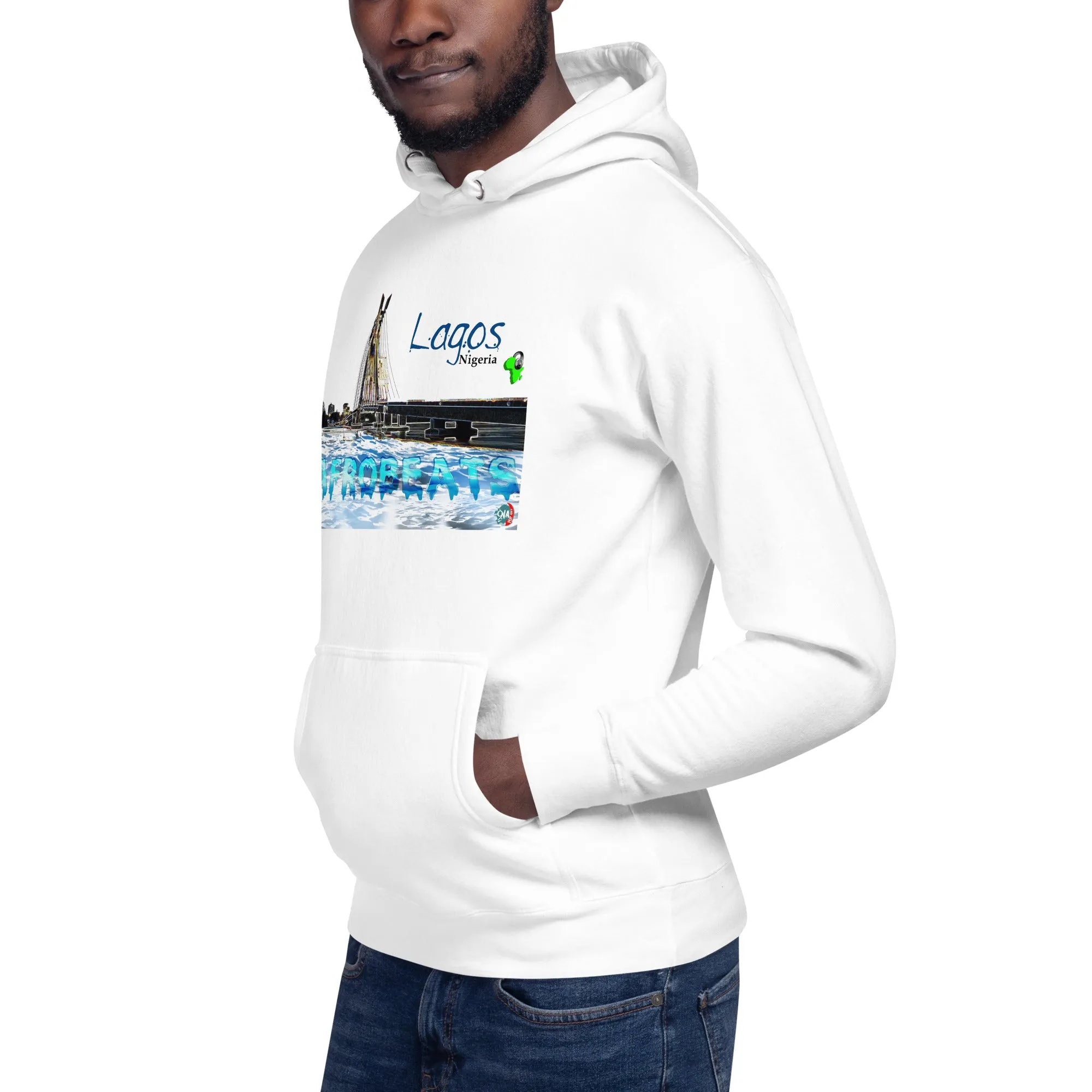 Unisex graphic Hoodie Lagos Skyline Afrobeats