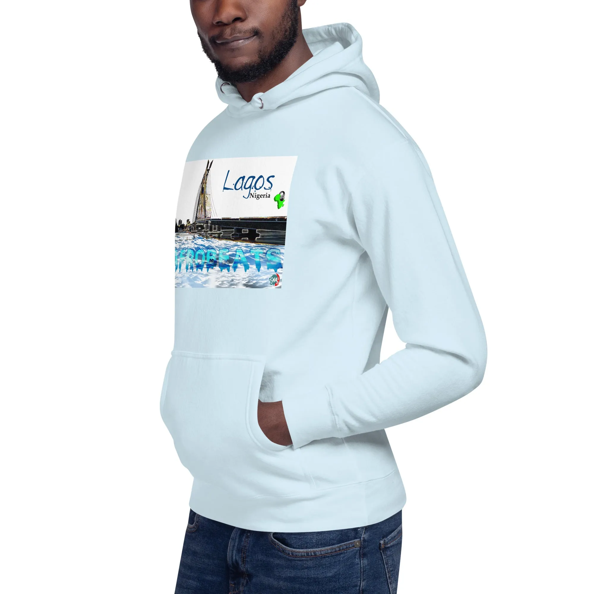 Unisex graphic Hoodie Lagos Skyline Afrobeats