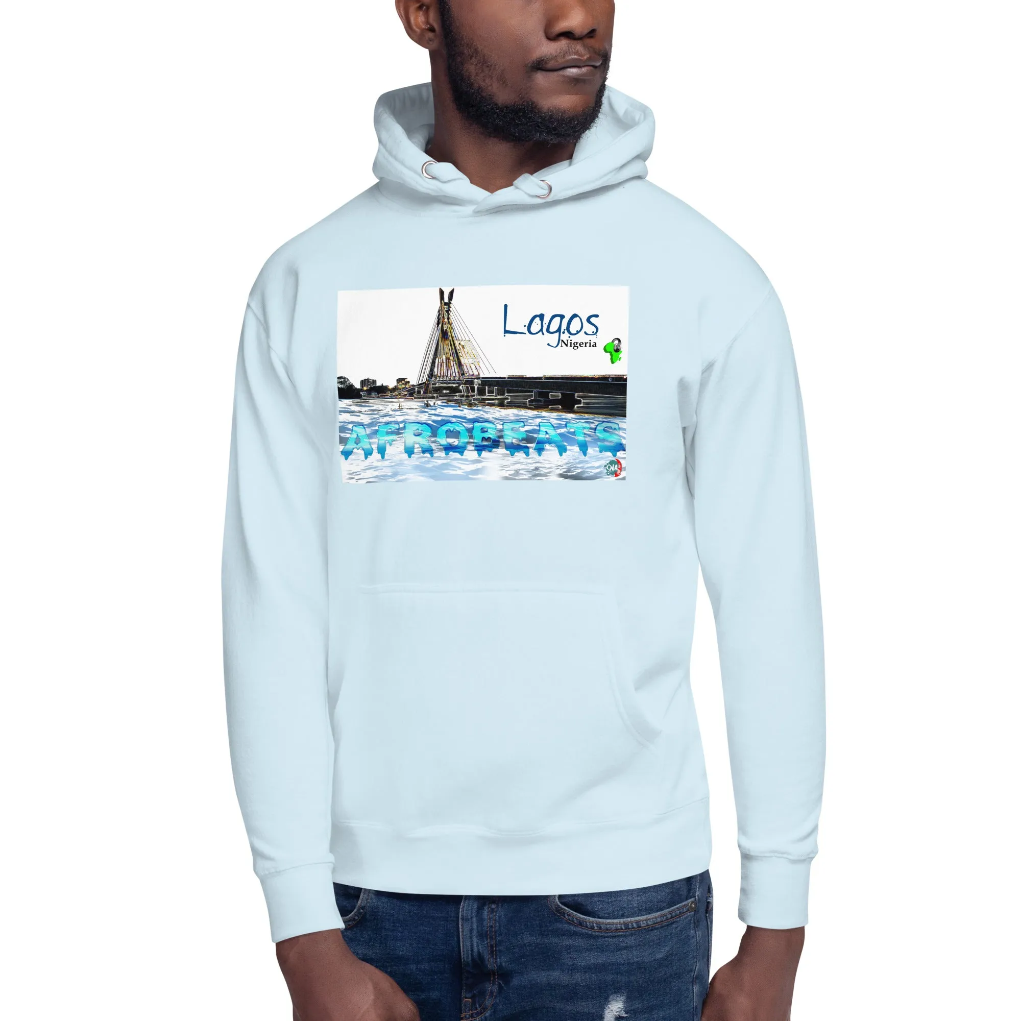 Unisex graphic Hoodie Lagos Skyline Afrobeats