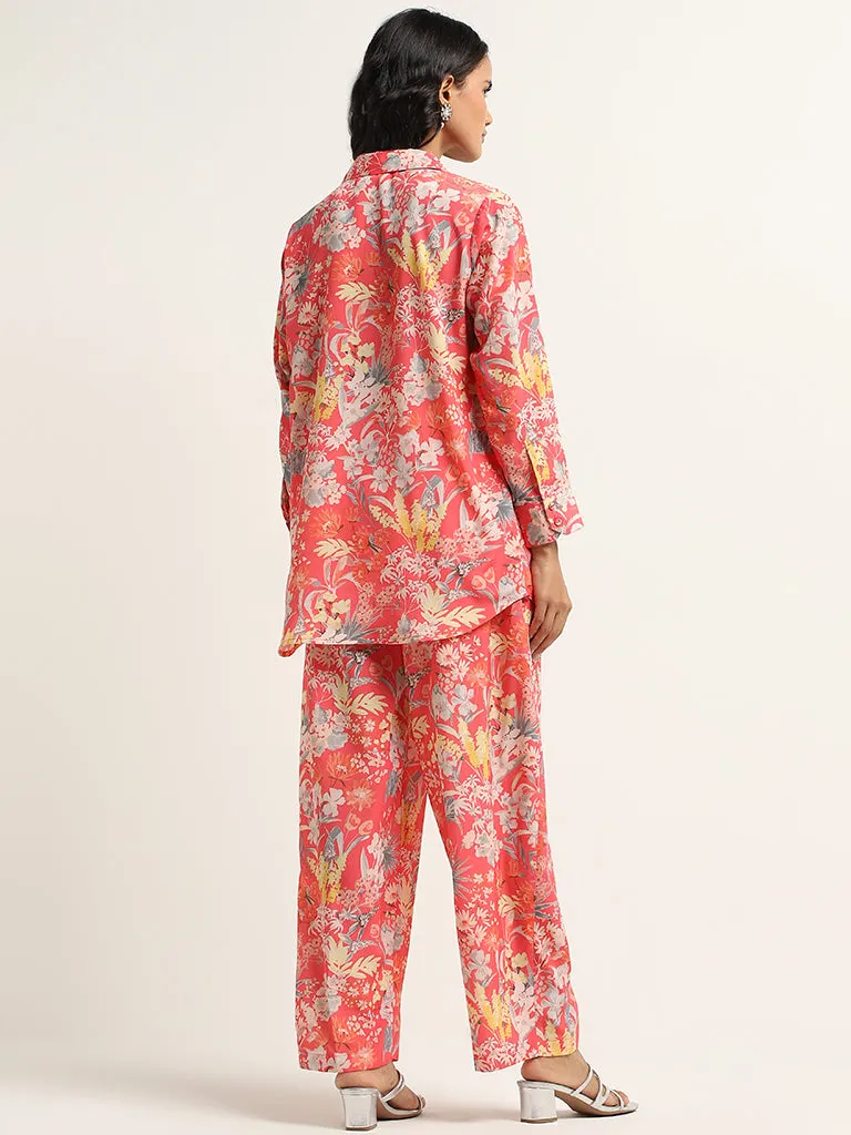 Vark Multicolour Floral Printed Tunic and Pants Set