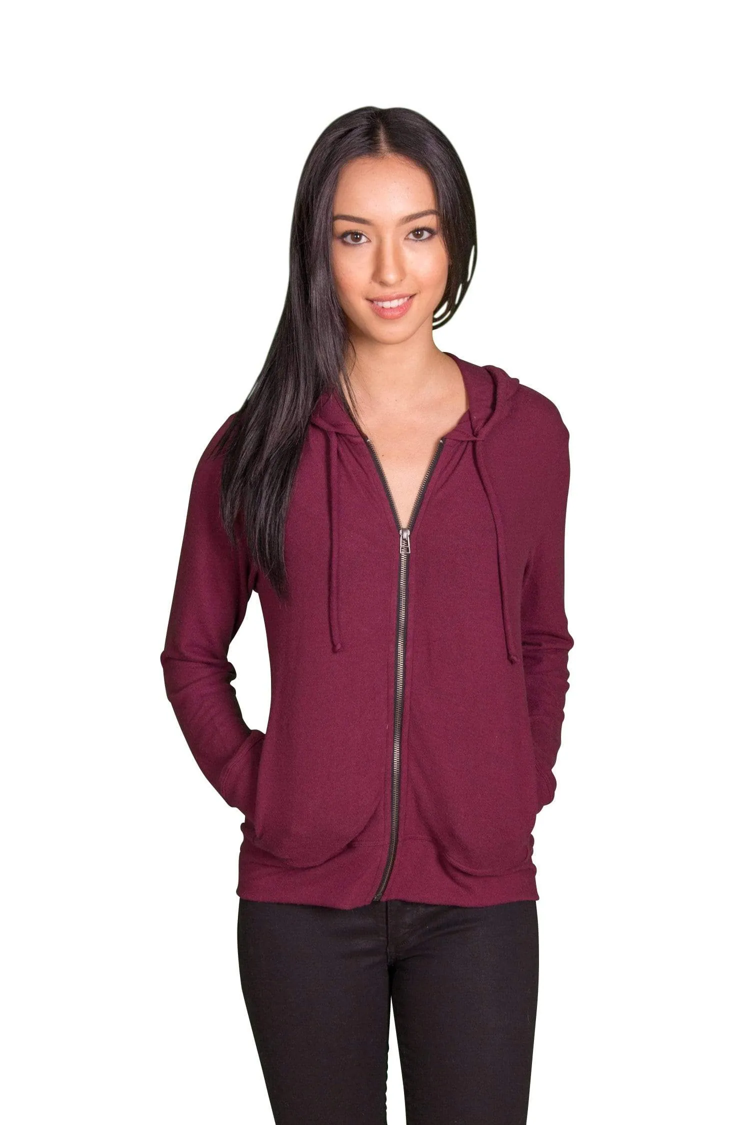 Velvet by Graham & Spencer Aviana Cozy Jersey Zip Up Hoodie