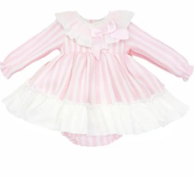 Wee Me Pink Striped Dress and pants 2473