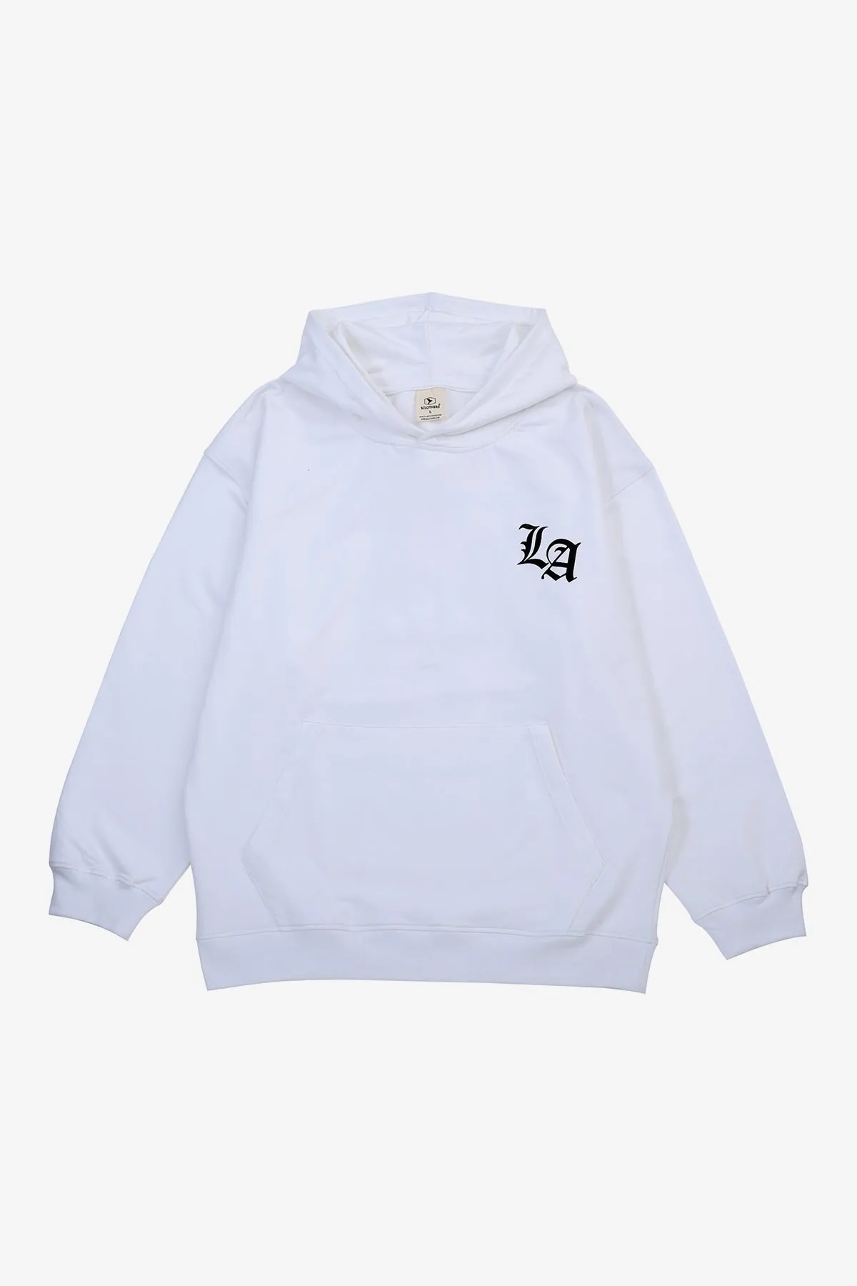 White LA Loose Fit Graphic Hoodie - S24 - MH0096R