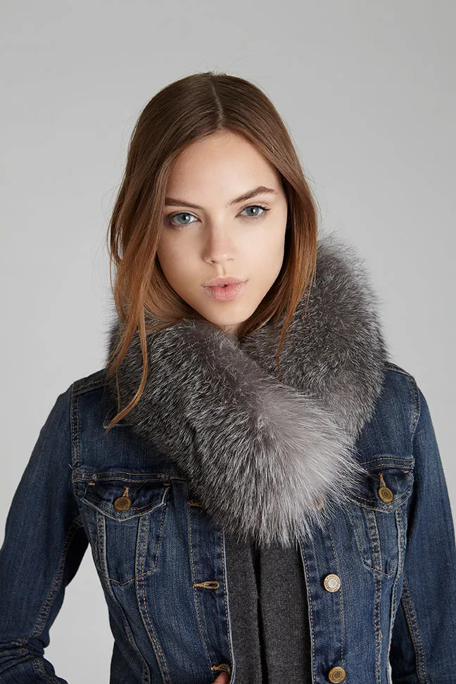 Windsor Indigo Fox Fur Collar