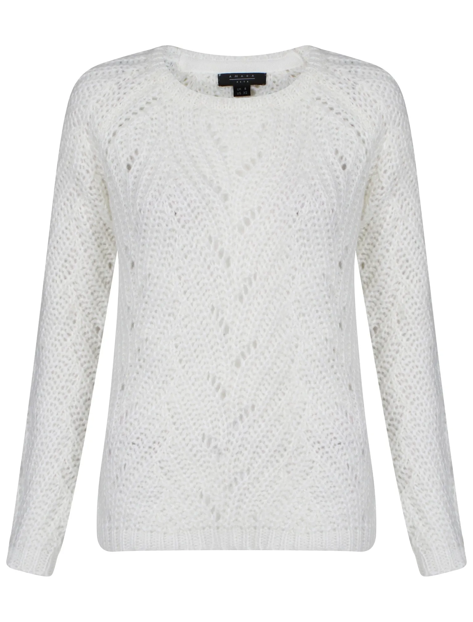 Womens Amara Reya Orange Blossom Textured Knit Jumper in Ivory