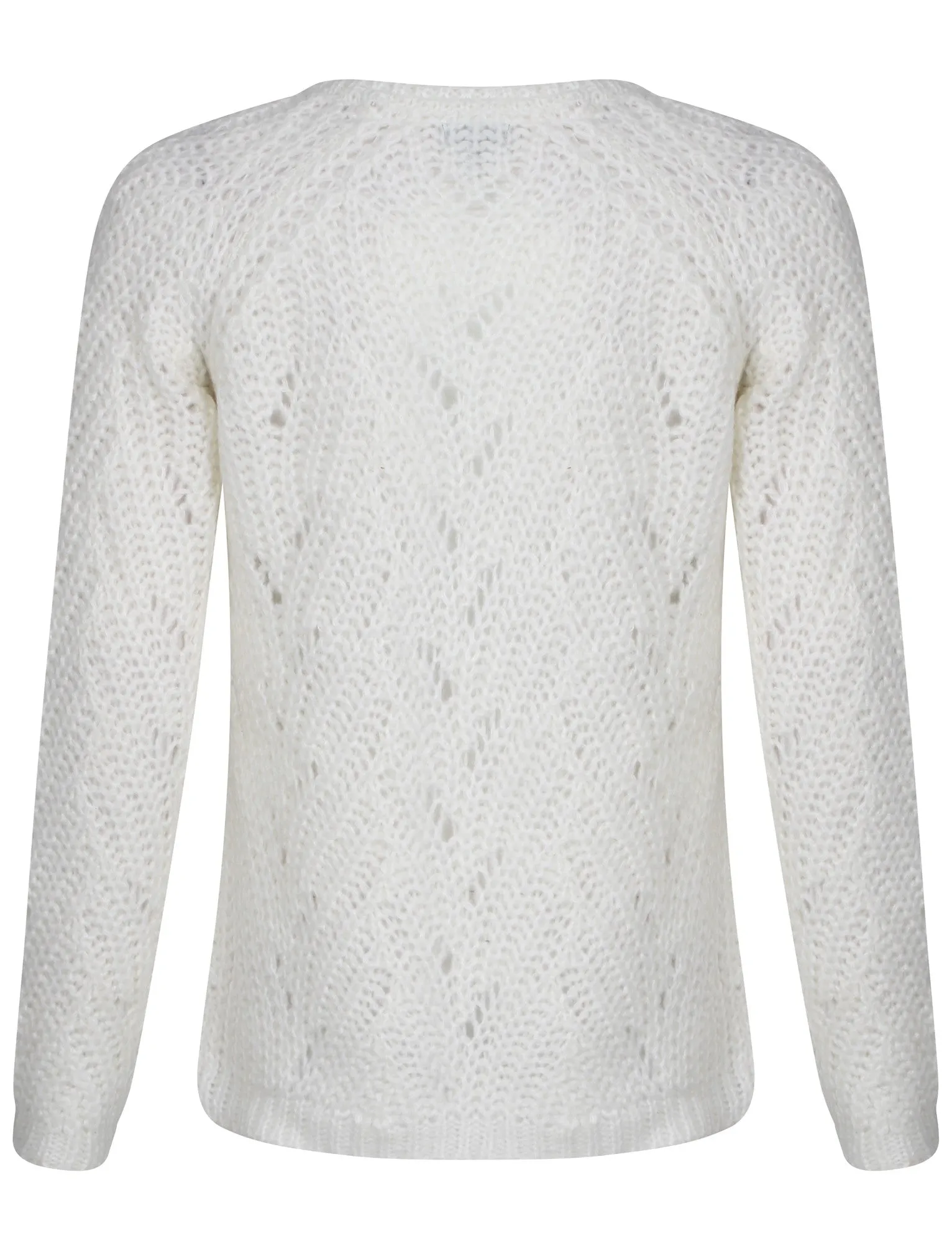 Womens Amara Reya Orange Blossom Textured Knit Jumper in Ivory