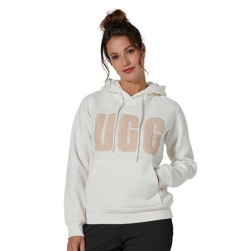 Women's Apparel UGG REY UGGFLUFF LOGO HOODIE 1144506 NIMBUS SAND