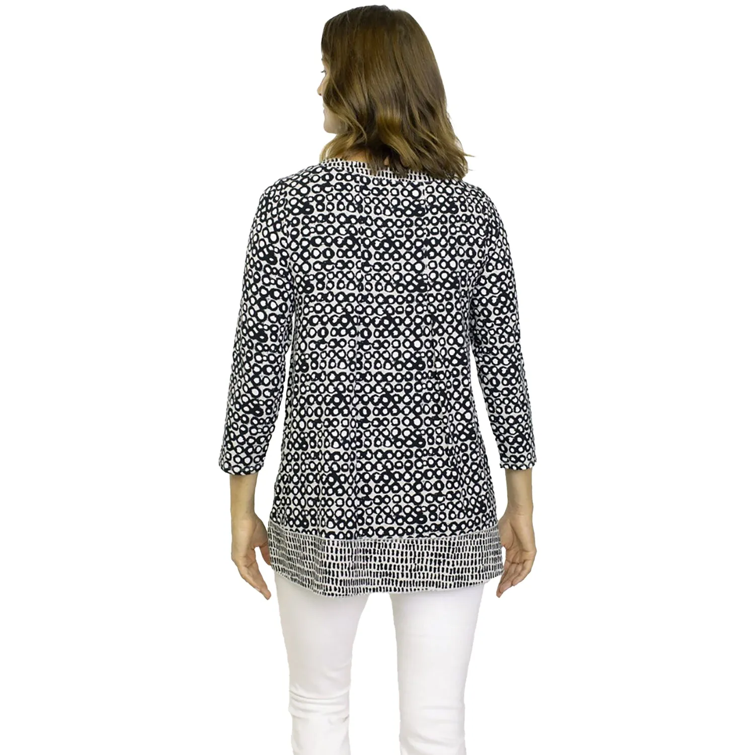 Women's Habitat Pleat Back Tunic Ash Dot