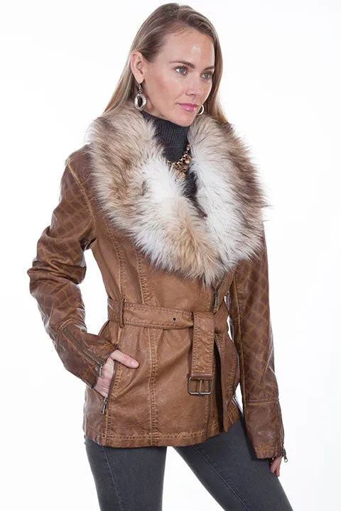 Women's Honey Creek Outerwear Collection: Faux Fur Jacket Oversized Lapels