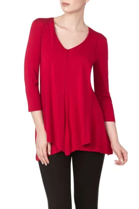 Women's Tunic Top Red Quality Fabric Amazing Fit Made in Canada