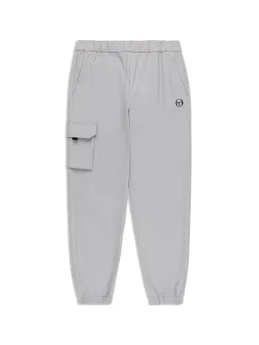 Woven Cargo Jogger Pants- Heather Grey