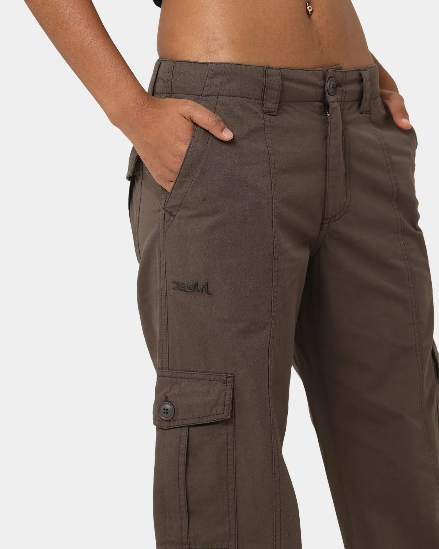 X-Girl Work Cargo Pants Smoke