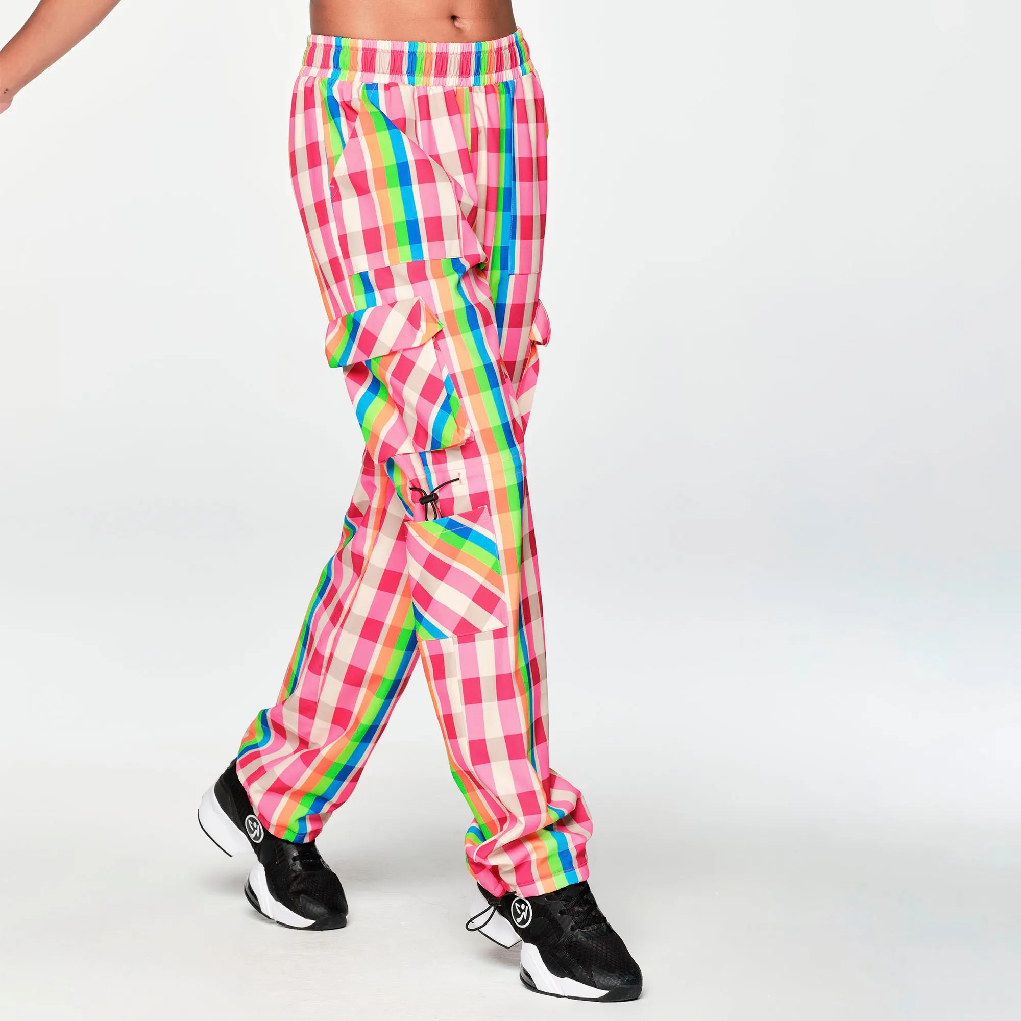 Zumba® Plaid Pop Cargo Pants