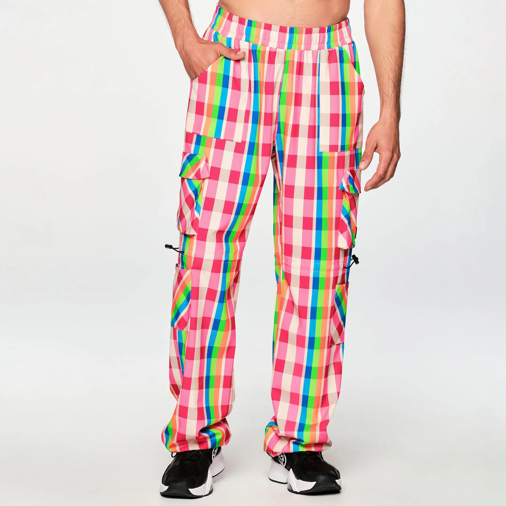 Zumba® Plaid Pop Cargo Pants