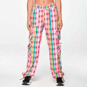 Zumba® Plaid Pop Cargo Pants